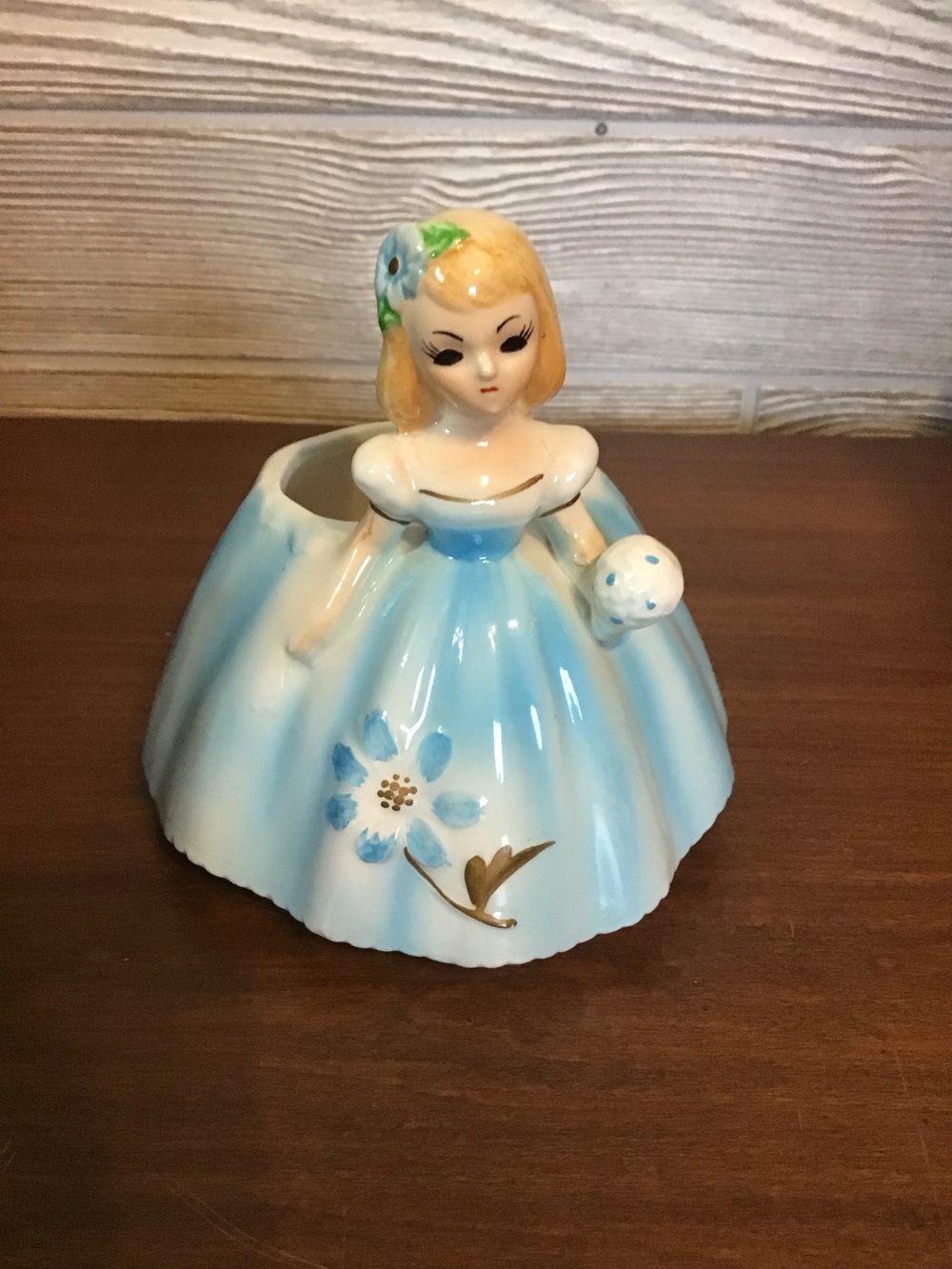 Vintage Little Girl Planter. Looks like a Josef Original